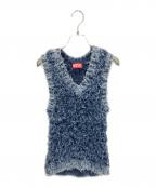 DIESELディーゼル）の古着「ニットベスト」｜ブルー