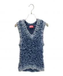 DIESEL（ディーゼル）の古着「ニットベスト」｜ブルー