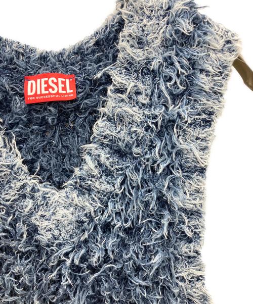 DIESEL（ディーゼル）DIESEL (ディーゼル) ニットベスト ブルー サイズ:Sの古着・服飾アイテム