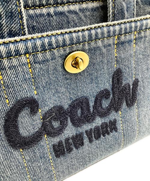 COACH（コーチ）COACH (コーチ) カーゴトートバッグ ブルーの古着・服飾アイテム
