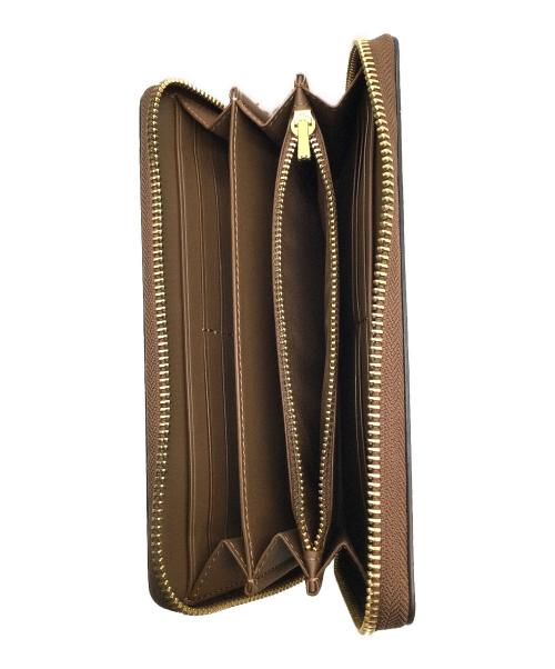 COACH（コーチ）COACH (コーチ) ジップ アラウンド ウォレット ブラウンの古着・服飾アイテム