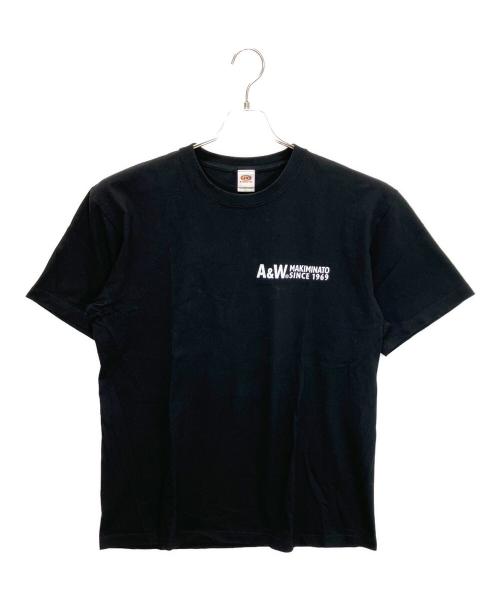 A&W（エイアンドダブリュ）A&W (エイアンドダブリュ) 半袖カットソー ブラック サイズ:XLの古着・服飾アイテム