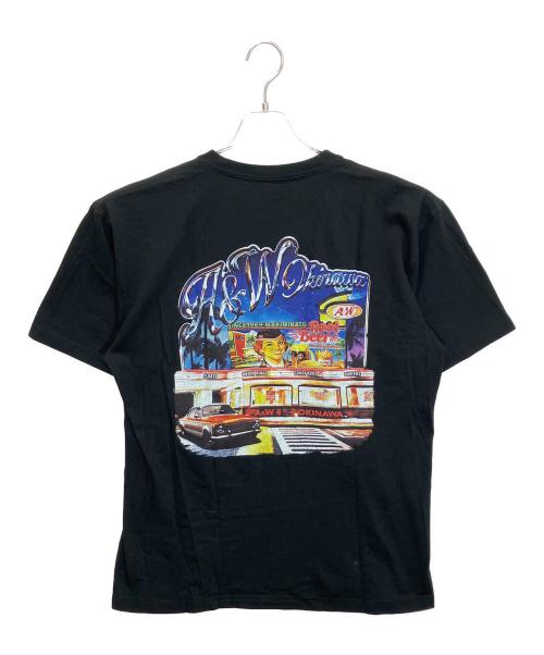 A&W（エイアンドダブリュ）A&W (エイアンドダブリュ) 半袖カットソー ブラック サイズ:XLの古着・服飾アイテム