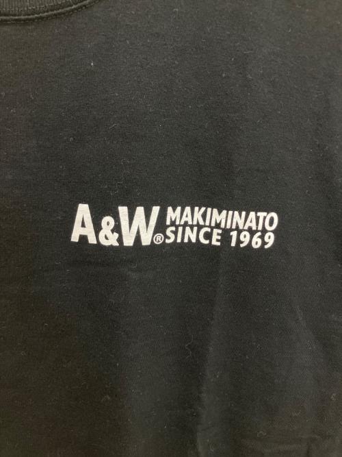 A&W（エイアンドダブリュ）A&W (エイアンドダブリュ) 半袖カットソー ブラック サイズ:XLの古着・服飾アイテム