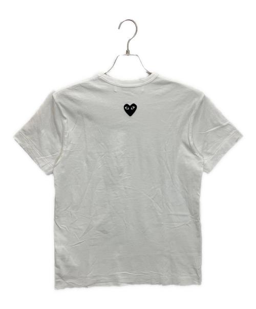 PLAY COMME des GARCONS（プレイコムデギャルソン）PLAY COMME des GARCONS (プレイコムデギャルソン) AX-T341　半袖カットソー ホワイト×ブラック サイズ:Mの古着・服飾アイテム