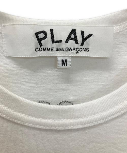 PLAY COMME des GARCONS（プレイコムデギャルソン）PLAY COMME des GARCONS (プレイコムデギャルソン) AX-T341　半袖カットソー ホワイト×ブラック サイズ:Mの古着・服飾アイテム