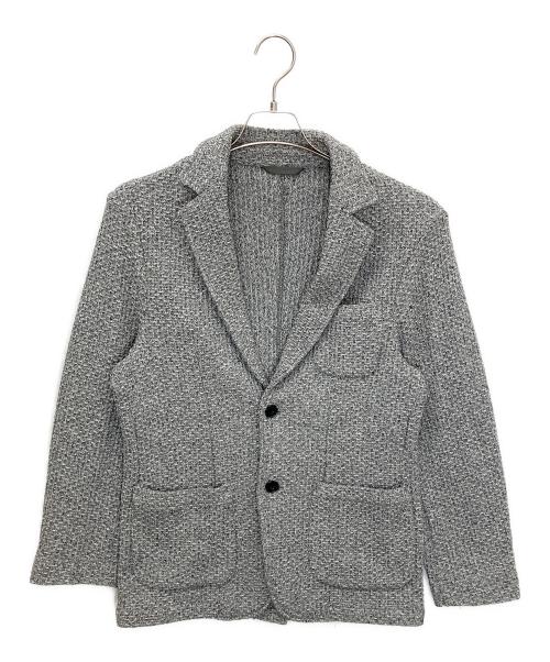 BEAMS HEART（ビームスハート）BEAMS HEART (ビームスハート) ハニカム ニット ジャケット グレー サイズ:Mの古着・服飾アイテム