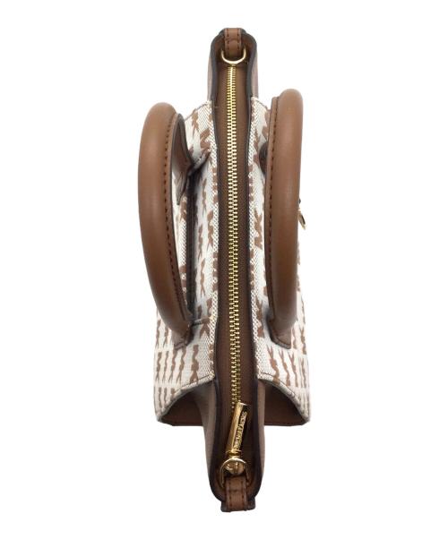 MICHAEL KORS（マイケル・コース）MICHAEL KORS (マイケル・コース) 2WAYバッグ ブラウン×ホワイトの古着・服飾アイテム