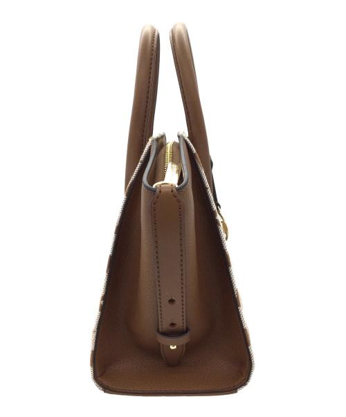 MICHAEL KORS（マイケル・コース）MICHAEL KORS (マイケル・コース) 2WAYバッグ ブラウン×ホワイトの古着・服飾アイテム