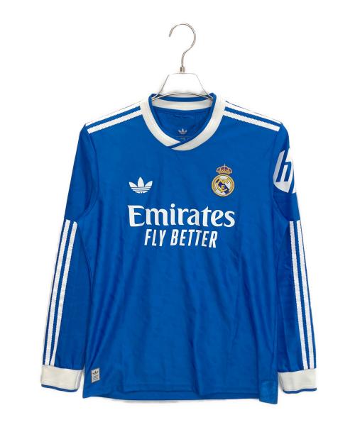 adidas（アディダス）adidas (アディダス) JP3925　ゲームシャツ ブルー×ホワイト サイズ:XLの古着・服飾アイテム