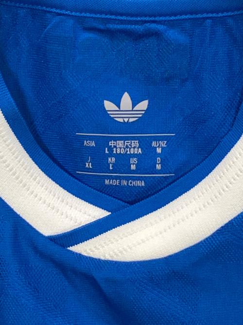 adidas（アディダス）adidas (アディダス) JP3925　ゲームシャツ ブルー×ホワイト サイズ:XLの古着・服飾アイテム