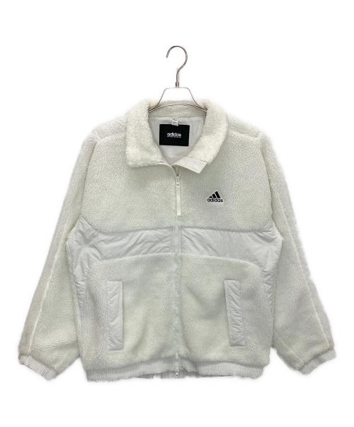 adidas（アディダス）adidas (アディダス) フリースジャケット ホワイト サイズ:XLの古着・服飾アイテム