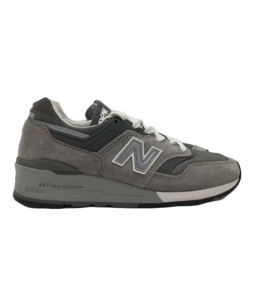 NEW BALANCE（ニューバランス）NEW BALANCE (ニューバランス) ローカットスニーカー グレー×ホワイト サイズ:US5.5、UK5、EUR38、cm23.5の古着・服飾アイテム