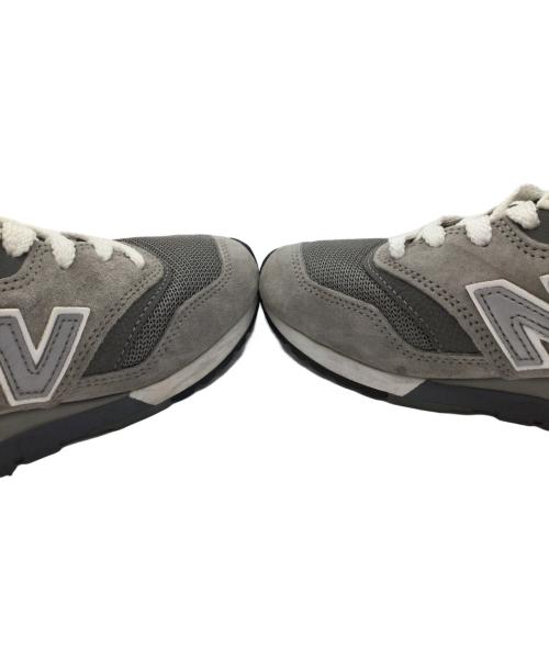 NEW BALANCE（ニューバランス）NEW BALANCE (ニューバランス) ローカットスニーカー グレー×ホワイト サイズ:US5.5、UK5、EUR38、cm23.5の古着・服飾アイテム