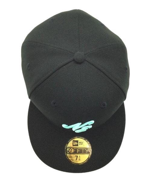 New Era（ニューエラ）New Era (ニューエラ) 59FIFTY ブラック×ブルー サイズ:7 5/8、60.6cmの古着・服飾アイテム