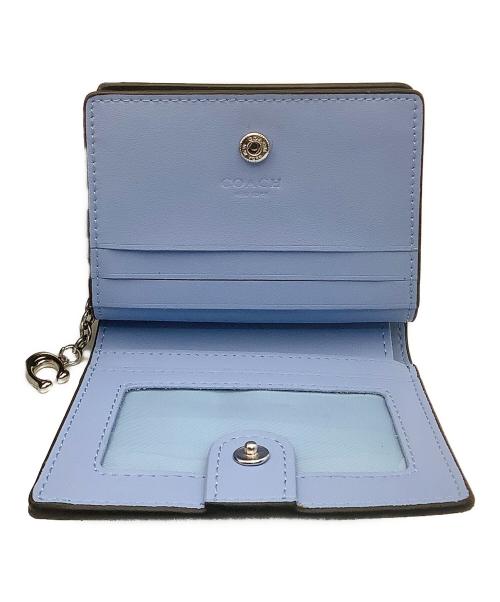COACH（コーチ）COACH (コーチ) 2つ折り財布 ブラック×ベージュの古着・服飾アイテム