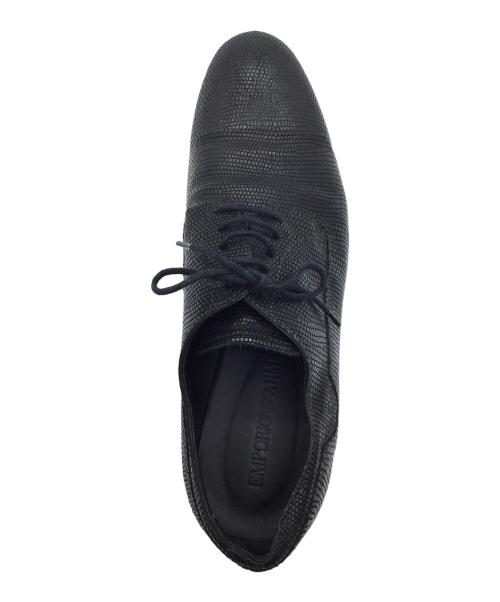 EMPORIO ARMANI（エンポリオ アルマーニ）EMPORIO ARMANI (エンポリオ アルマーニ) プレーントゥシューズ ブラック サイズ:6の古着・服飾アイテム