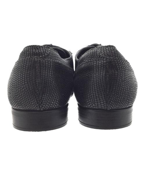 EMPORIO ARMANI（エンポリオ アルマーニ）EMPORIO ARMANI (エンポリオ アルマーニ) プレーントゥシューズ ブラック サイズ:6の古着・服飾アイテム