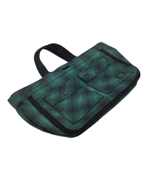 PORTER（ポーター）PORTER (ポーター) リバーシブルトートバッグ グリーンの古着・服飾アイテム