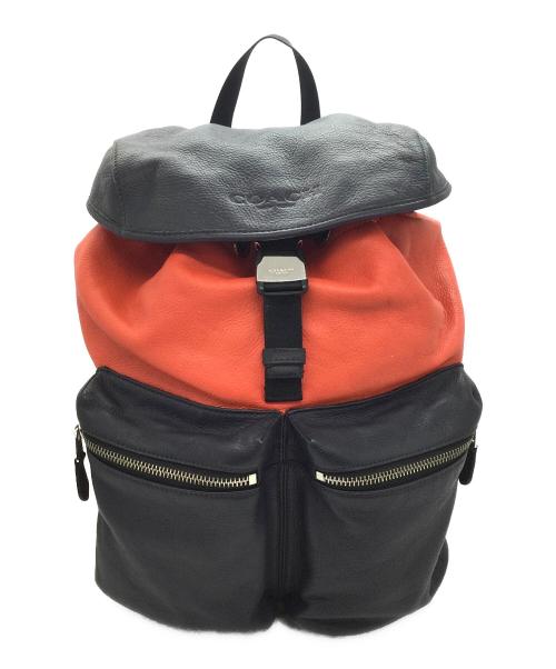 COACH（コーチ）COACH (コーチ) リュック ネイビー×レッドの古着・服飾アイテム