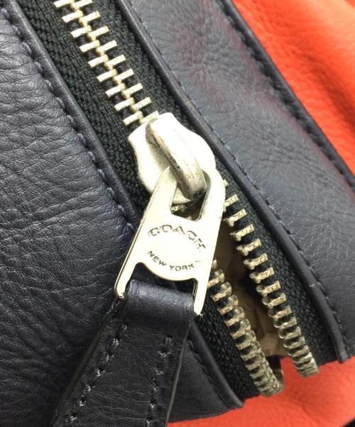 COACH（コーチ）COACH (コーチ) リュック ネイビー×レッドの古着・服飾アイテム