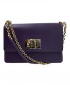 FURLAフルラ）の古着「チェーンショルダーバッグ」｜パープル