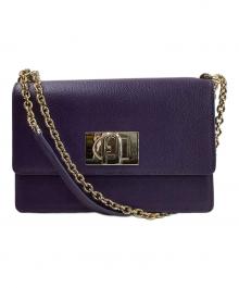 FURLA（フルラ）の古着「チェーンショルダーバッグ」｜パープル