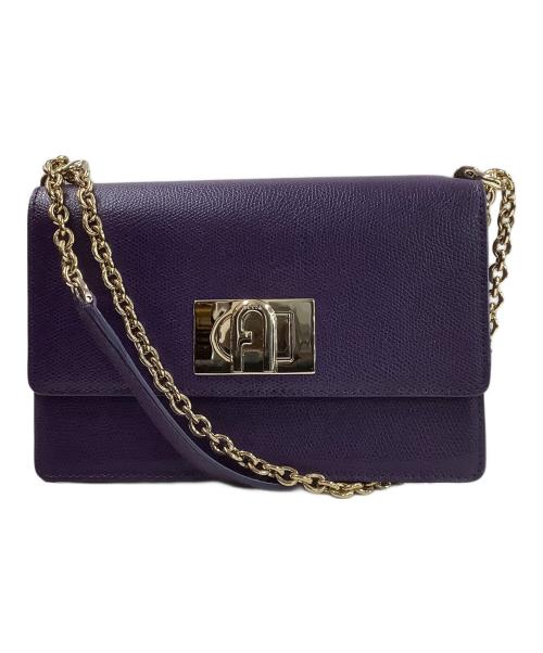 FURLA（フルラ）FURLA (フルラ) チェーンショルダーバッグ パープルの古着・服飾アイテム