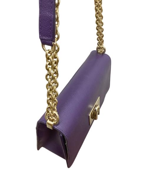 FURLA（フルラ）FURLA (フルラ) チェーンショルダーバッグ パープルの古着・服飾アイテム