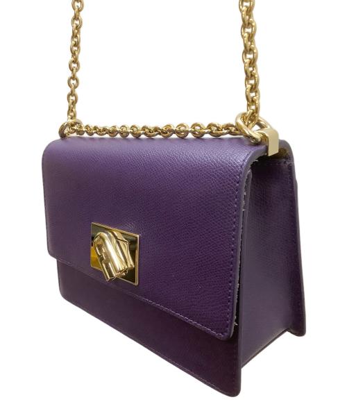 FURLA（フルラ）FURLA (フルラ) チェーンショルダーバッグ パープルの古着・服飾アイテム