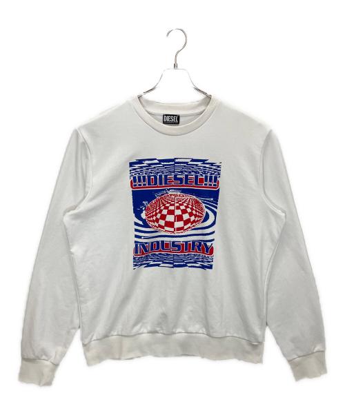 DIESEL（ディーゼル）DIESEL (ディーゼル) S-GINN-K28　スウェット ホワイト サイズ:XXLの古着・服飾アイテム