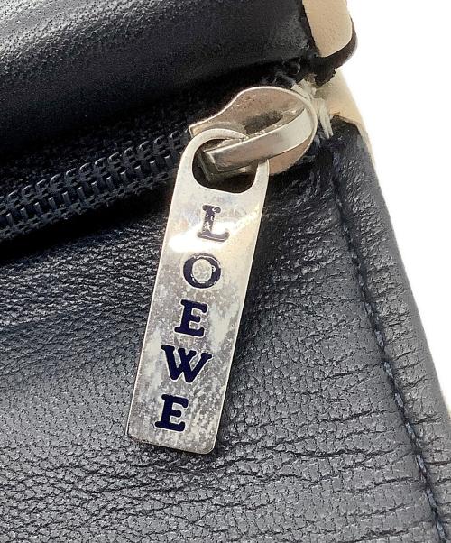 LOEWE（ロエベ）LOEWE (ロエベ) 3つ折り財布 ネイビー×グレーの古着・服飾アイテム
