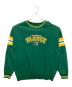X-LARGE（エクストララージ）の古着「101223012007　STRIPED SLEEVE TEAM LOGO CREWNECK SWEAT」｜グリーン×イエロー
