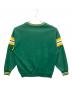 X-LARGE (エクストララージ) 101223012007　STRIPED SLEEVE TEAM LOGO CREWNECK SWEAT グリーン×イエロー サイズ:XL：4000円
