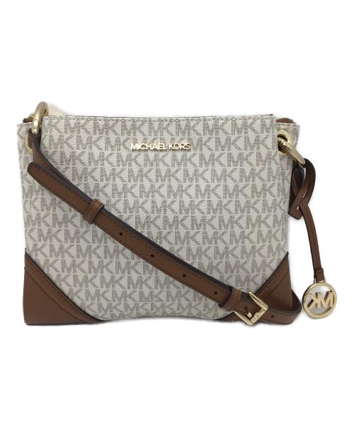 MICHAEL KORS（マイケルコース）MICHAEL KORS (マイケルコース) ショルダーバッグ グレー×ブラウンの古着・服飾アイテム