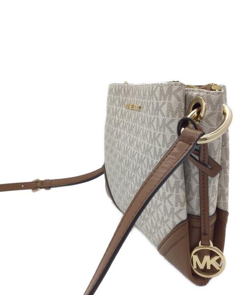 MICHAEL KORS（マイケルコース）MICHAEL KORS (マイケルコース) ショルダーバッグ グレー×ブラウンの古着・服飾アイテム