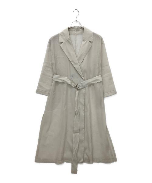 CADUNE（カデュネ）CADUNE (カデュネ) 70129430　シアーコート ライトグレー サイズ:36の古着・服飾アイテム