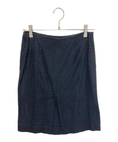PRADA（プラダ）PRADA (プラダ) スカート ネイビー×グレー サイズ:40の古着・服飾アイテム