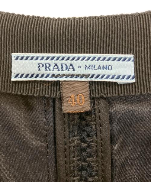 PRADA（プラダ）PRADA (プラダ) スカート ネイビー×グレー サイズ:40の古着・服飾アイテム