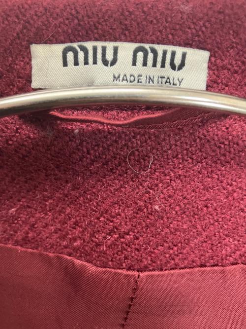 MIU MIU（ミュウミュウ）MIU MIU (ミュウミュウ) ウールコート パープル サイズ:40の古着・服飾アイテム