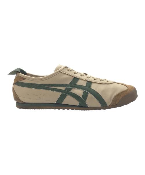 Onitsuka Tiger（オニツカタイガー）Onitsuka Tiger (オニツカタイガー) MEXICO'66 ベージュ×グリーン サイズ:CM27.5、EURO43.5、US9 1/2、UK8 1/2、BR41、CN275(2.5)の古着・服飾アイテム