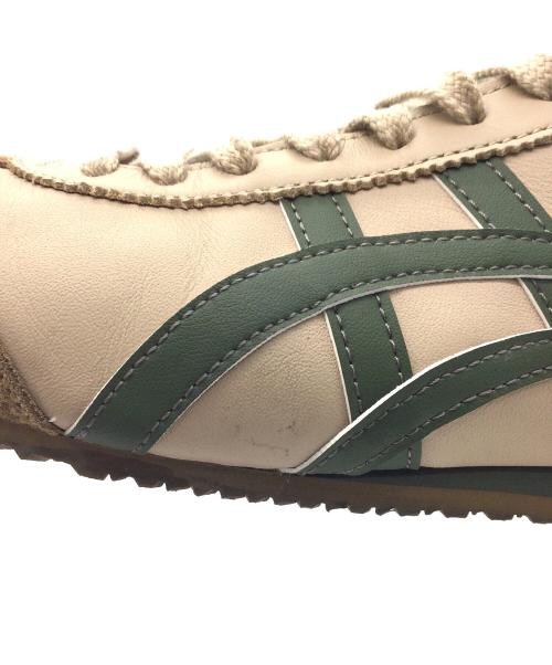 Onitsuka Tiger（オニツカタイガー）Onitsuka Tiger (オニツカタイガー) MEXICO'66 ベージュ×グリーン サイズ:CM27.5、EURO43.5、US9 1/2、UK8 1/2、BR41、CN275(2.5)の古着・服飾アイテム