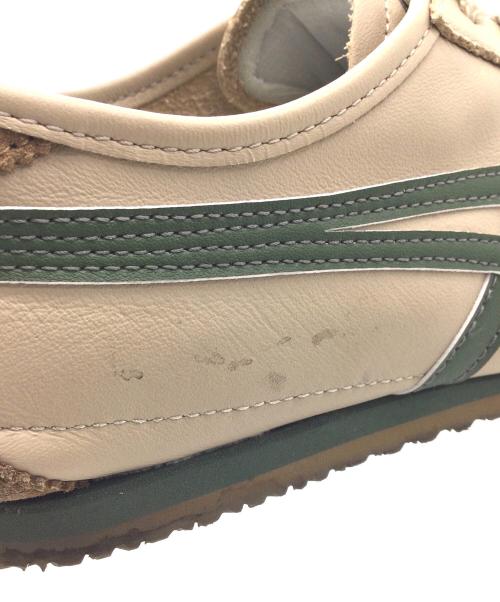 Onitsuka Tiger（オニツカタイガー）Onitsuka Tiger (オニツカタイガー) MEXICO'66 ベージュ×グリーン サイズ:CM27.5、EURO43.5、US9 1/2、UK8 1/2、BR41、CN275(2.5)の古着・服飾アイテム