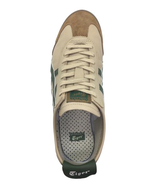 Onitsuka Tiger（オニツカタイガー）Onitsuka Tiger (オニツカタイガー) MEXICO'66 ベージュ×グリーン サイズ:CM27.5、EURO43.5、US9 1/2、UK8 1/2、BR41、CN275(2.5)の古着・服飾アイテム
