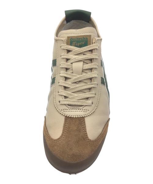 Onitsuka Tiger（オニツカタイガー）Onitsuka Tiger (オニツカタイガー) MEXICO'66 ベージュ×グリーン サイズ:CM27.5、EURO43.5、US9 1/2、UK8 1/2、BR41、CN275(2.5)の古着・服飾アイテム