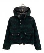 THE NORTHFACE PURPLELABELザ・ノースフェイス パープルレーベル）の古着「NPW2072N　ショートウールジャケット」｜グリーン×ブラック