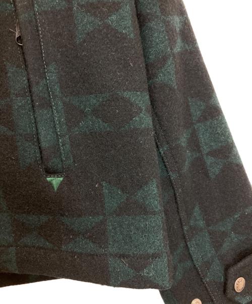 THE NORTHFACE PURPLELABEL（ザ・ノースフェイス パープルレーベル）THE NORTHFACE PURPLELABEL (ザ・ノースフェイス パープルレーベル) NPW2072N　ショートウールジャケット グリーン×ブラック サイズ:Sの古着・服飾アイテム
