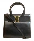 Salvatore Ferragamoサルヴァトーレ フェラガモ）の古着「2WAYハンドバッグ」｜ブラック