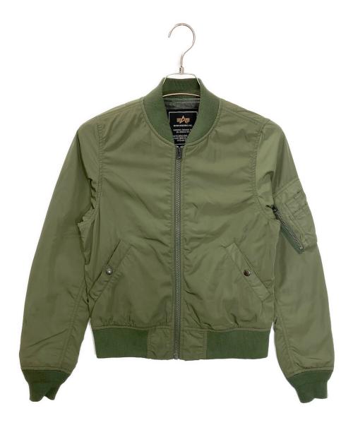 ALPHA（アルファ）ALPHA (アルファ) TA7013-8203　MA-1ジャケット グリーン サイズ:Mの古着・服飾アイテム