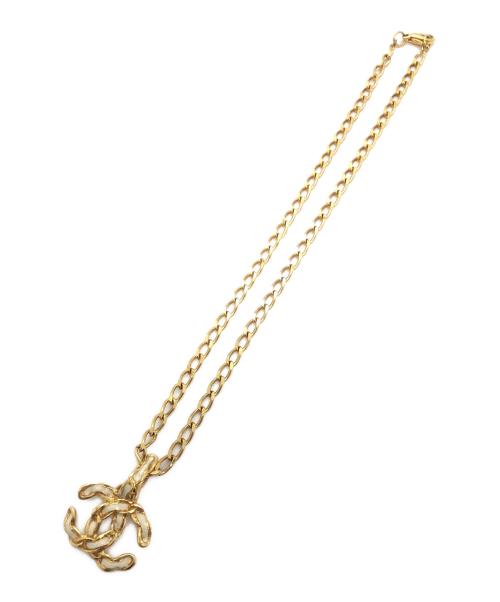 CHANEL（シャネル）CHANEL (シャネル) ココマークネックレス ゴールド×ホワイトの古着・服飾アイテム